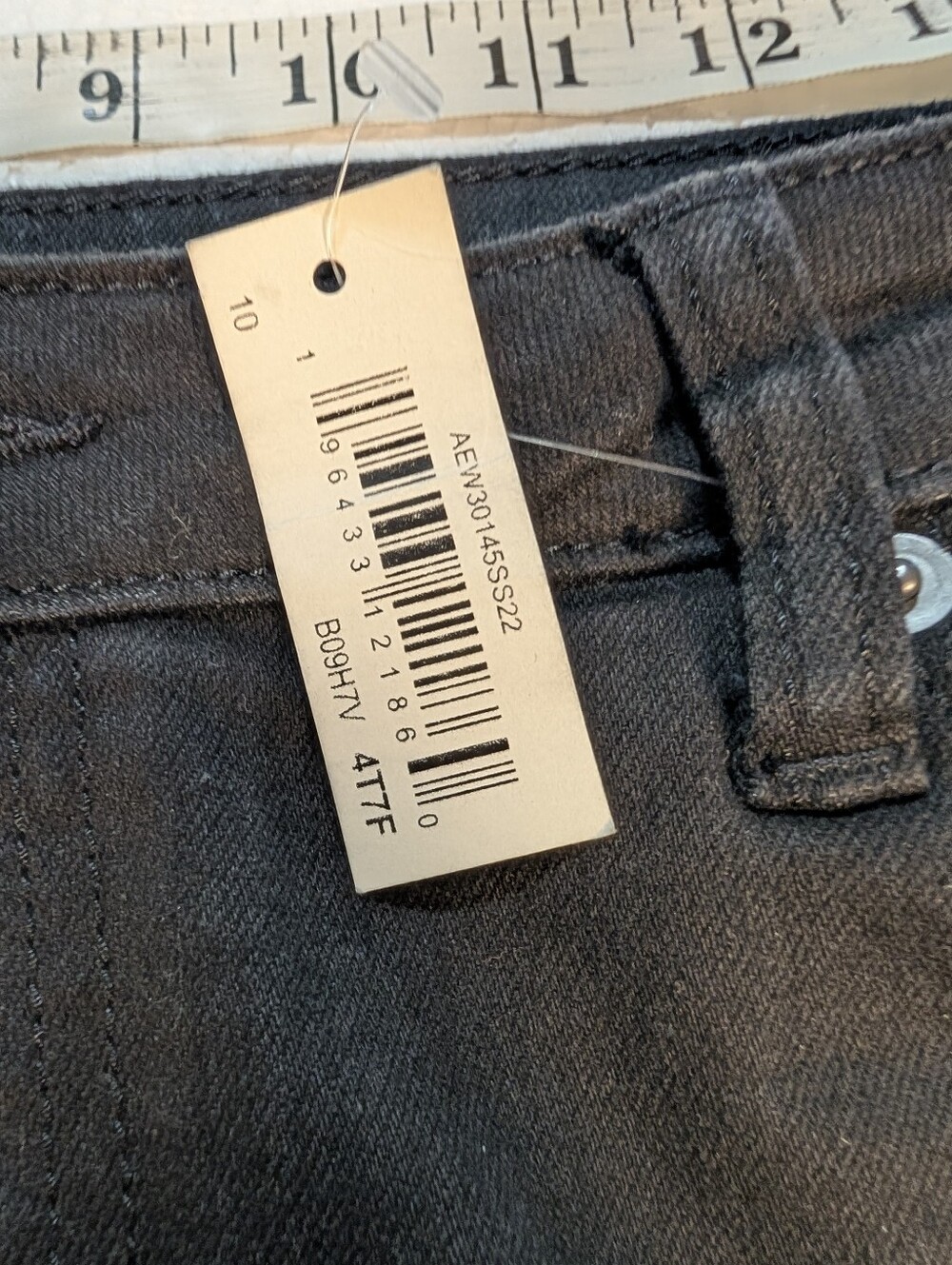 Denim Pencil Black Stretch Skirt  Amazon Essentials Size 10 NWT A-116 - Picture 8 of 13